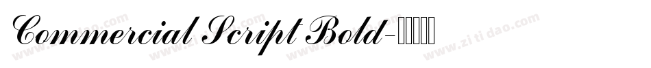 Commercial Script Bold字体转换